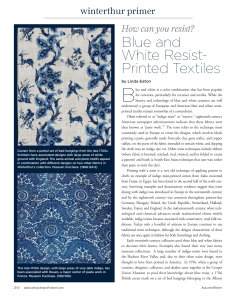 Blue and White Resist- Printed Textiles