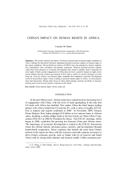 china`s impact on human rights in africa