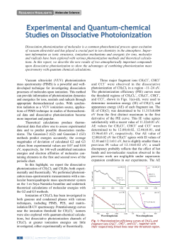 Experimental and Quantum-chemical Studies on