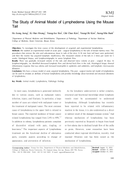 KMJ The Study of Animal Model of Lymphedema Using the Mouse Tail