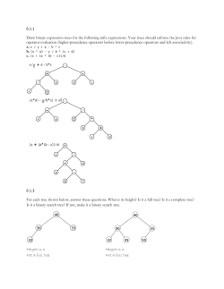 6.1.1 Draw binary expression trees for the following infix