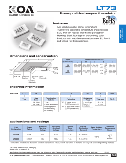 Catalog Pages - KOA Speer Electronics