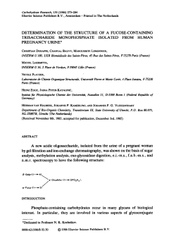 DETERMINATION OF THE STRUCTURE OF A FUCOSE