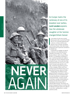 As Europe marks the centenary of one of its bloodiest ever battles