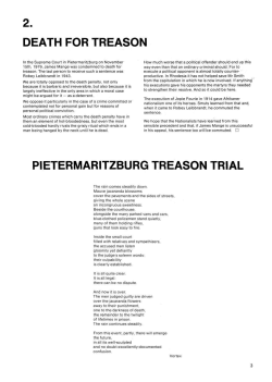 DEATH FOR TREASON PIETERMARITZBURG TREASON TRIAL