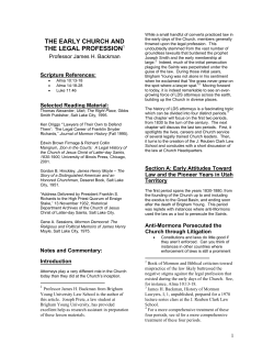 The Early Church and the Legal Profession