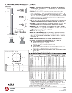 aluminum square poles (soft corner)