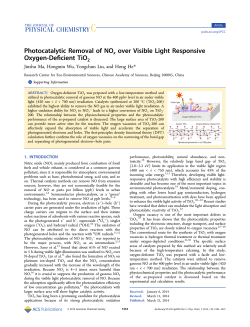 Photocatalytic Removal of NO x over Visible Light Responsive