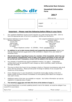 Differential Rent Scheme Household Information Form Important