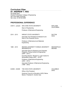 Curriculum Vitae - University of Toledo