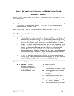 Chapter 116. Texas Essential Knowledge and Skills for Physical