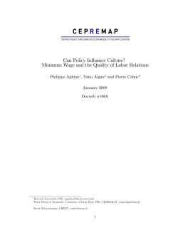 Can Policy Influence Culture? Minimum Wage and