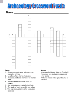 Archaeology Crossword Puzzle