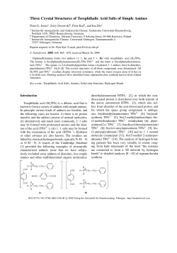 Three Crystal Structures of Terephthalic Acid Salts of Simple Amines