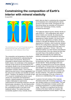 Constraining the composition of Earth`s interior with