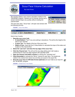 Scour Face Volume Calculation