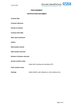 procurement ratification document