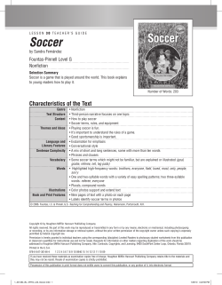 30 Soccer - Houghton Mifflin Harcourt