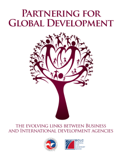 PARtNERiNG FOR GlObAl DEvElOPMENt
