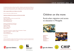 Rural-urban migration and access to education in Mongolia