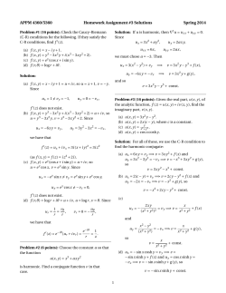 APPM 4360/5360 Homework Assignment #3 Solutions Spring 2014