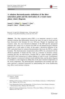 A solution thermodynamics definition of the fiber saturation point and