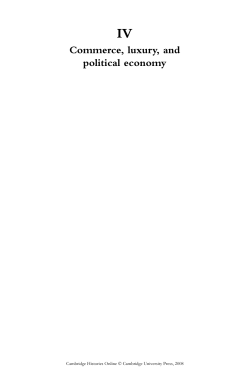 Istvan Hont, `The early Enlightenment debate on commerce and luxury`