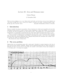 Lecture 26: Area and Riemann sums