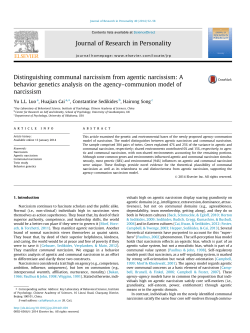 Distinguishing communal narcissism from agentic narcissism: A