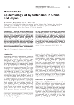 Epidemiology of hypertension in China and Japan