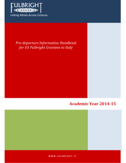 Academic Year 2014-15 - Commissione Fulbright
