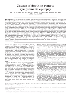 Causes of death in remote symptomatic epilepsy