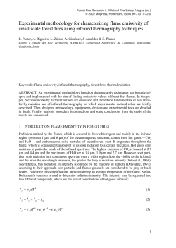 Experimental methodology for characterizing flame