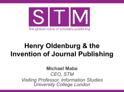STM journal at 350 - Mabe - International Association of STM