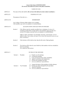 Constitution Template - College of Western Idaho