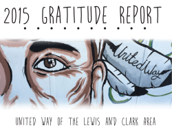 2015 Gratitude Report - United Way of the Lewis and Clark Area