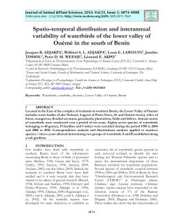Spatio-temporal distribution and interannual variability of waterbirds