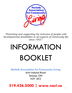 Lifestyle Services - Norfolk Association for Community Living