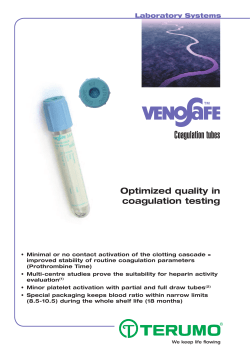 Optimized quality in coagulation testing