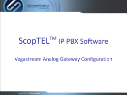 Module 22 - ScopTEL - Sangoma Gateway Configuration