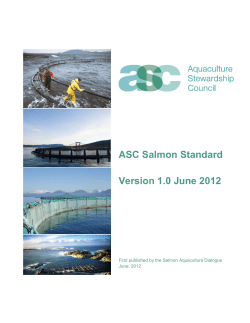 ASC Salmon Standard Version 1.0 June 2012