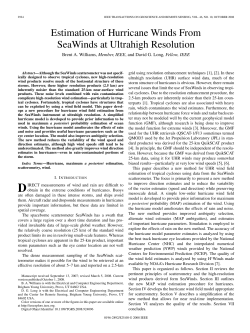 Estimation of Hurricane Winds From SeaWinds at Ultrahigh