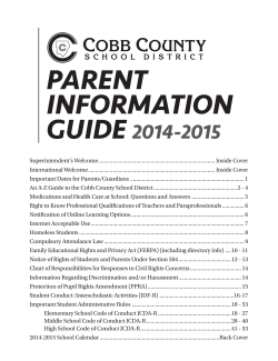 parent information - Cobb County School District