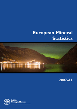 European Mineral Statistics 2007-2011