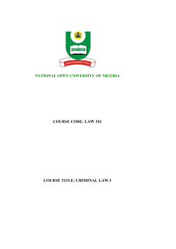 Law341 - National Open University of Nigeria