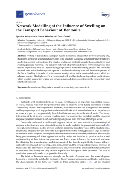 Network Modelling of the Influence of Swelling on the Transport