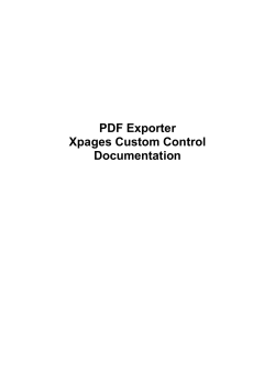 PDF Exporter Xpages Custom Control Documentation