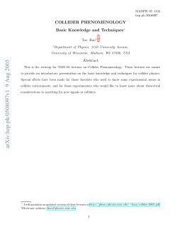 Collider Phenomenology: Basic Knowledge and Techniques