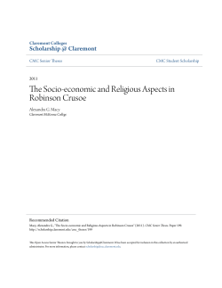The Socio-economic and Religious Aspects in Robinson Crusoe