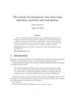 The analysis of nonstationary time series using regression